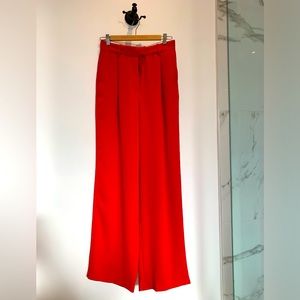 BABATON - The Effortless Pant in RED - Wide Leg, High-Wasted